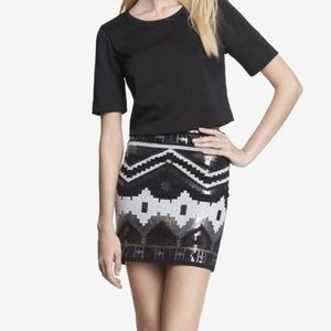 Express skirt. Sequin mini skirt.